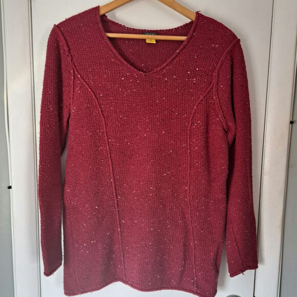 Cabela's Sweaters - Cabela's V Neck Cotton Red Sweater Women's Large